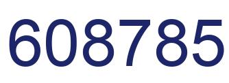 Number 608785 blue image