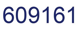 Number 609161 blue image