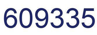 Number 609335 blue image