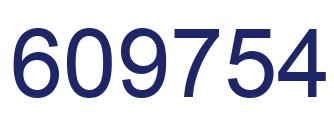 Number 609754 blue image