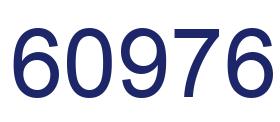 Number 60976 blue image