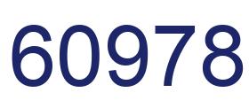 Number 60978 blue image
