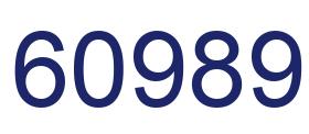 Number 60989 blue image