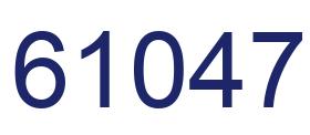 Number 61047 blue image