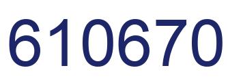 Number 610670 blue image