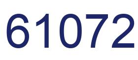 Number 61072 blue image