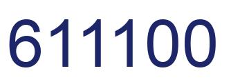 Número 611100 imagen azul