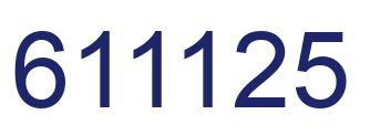Número 611125 imagen azul