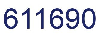 Number 611690 blue image