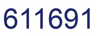 Number 611691 blue image