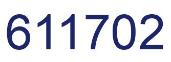 Number 611702 blue image