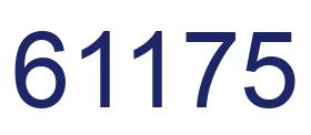 Number 61175 blue image