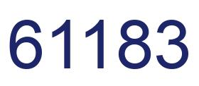 Número 61183 imagen azul