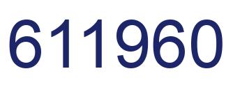 Number 611960 blue image