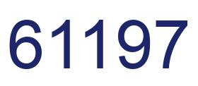 Number 61197 blue image