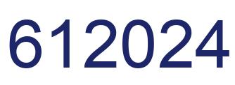 Number 612024 blue image