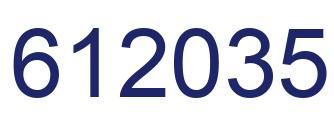 Number 612035 blue image