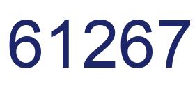 Number 61267 blue image