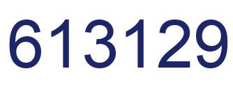 Number 613129 blue image