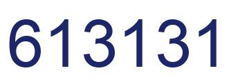 Number 613131 blue image