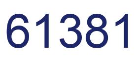 Number 61381 blue image