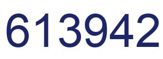 Number 613942 blue image
