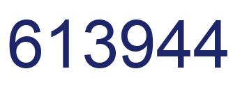 Number 613944 blue image