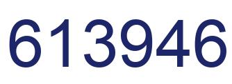 Number 613946 blue image