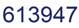 Number 613947 blue image