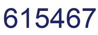 Number 615467 blue image