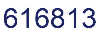 Number 616813 blue image