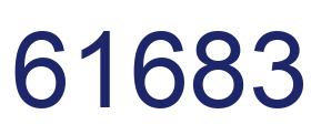 Número 61683 imagen azul