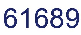 Number 61689 blue image