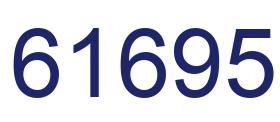 Número 61695 imagen azul