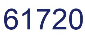 Number 61720 blue image