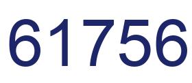 Number 61756 blue image