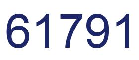 Number 61791 blue image