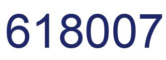 Number 618007 blue image