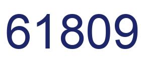 Number 61809 blue image