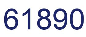 Number 61890 blue image
