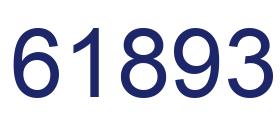 Number 61893 blue image