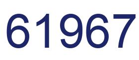 Number 61967 blue image