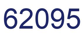 Number 62095 blue image