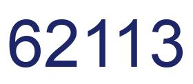Number 62113 blue image