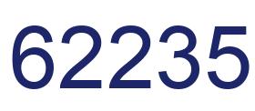 Number 62235 blue image