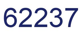Number 62237 blue image