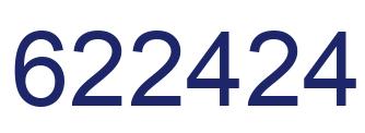 Number 622424 blue image