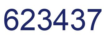 Número 623437 imagen azul