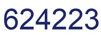 Number 624223 blue image