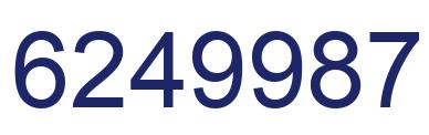 Number 6249987 blue image